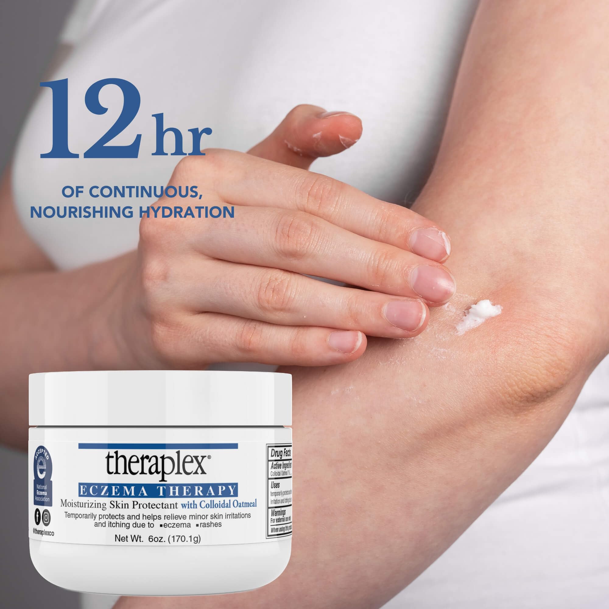 Theraplex Eczema Therapy démonstration d application rapide sur la peau.