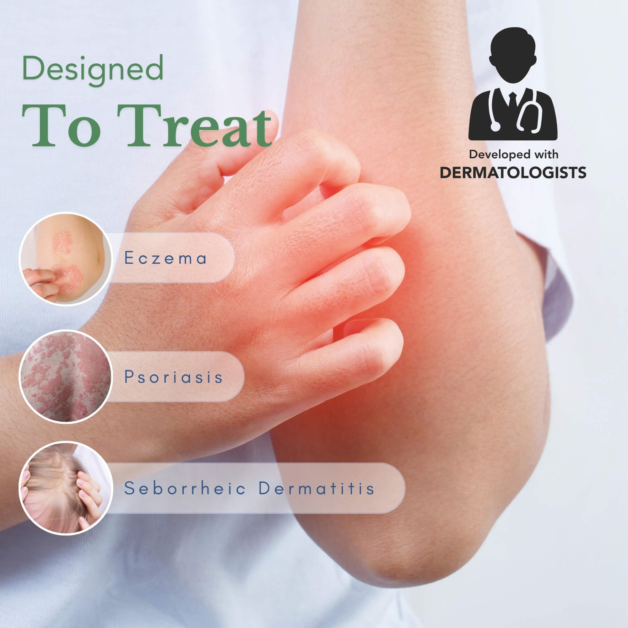 Texture crème apaisante Theraplex AIM appliquée sur une zone irritée