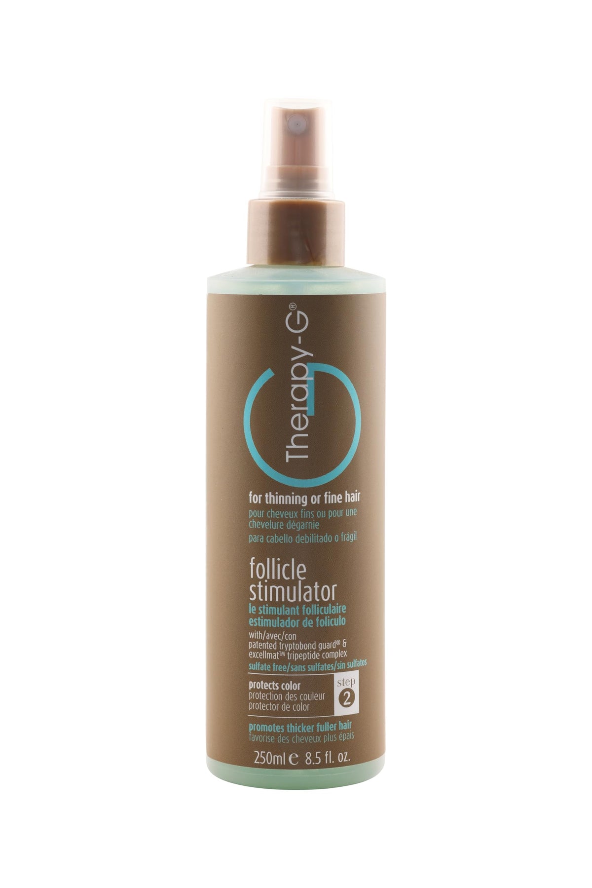 Therapy-G Stimulateur de follicules, flacon 250 ml prêt à l’emploi pour cheveux fins.