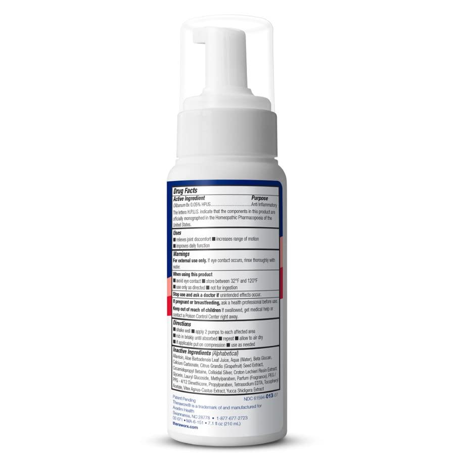 Theraworx absorption rapide, mousse qui pénètre rapidement sans résidu.