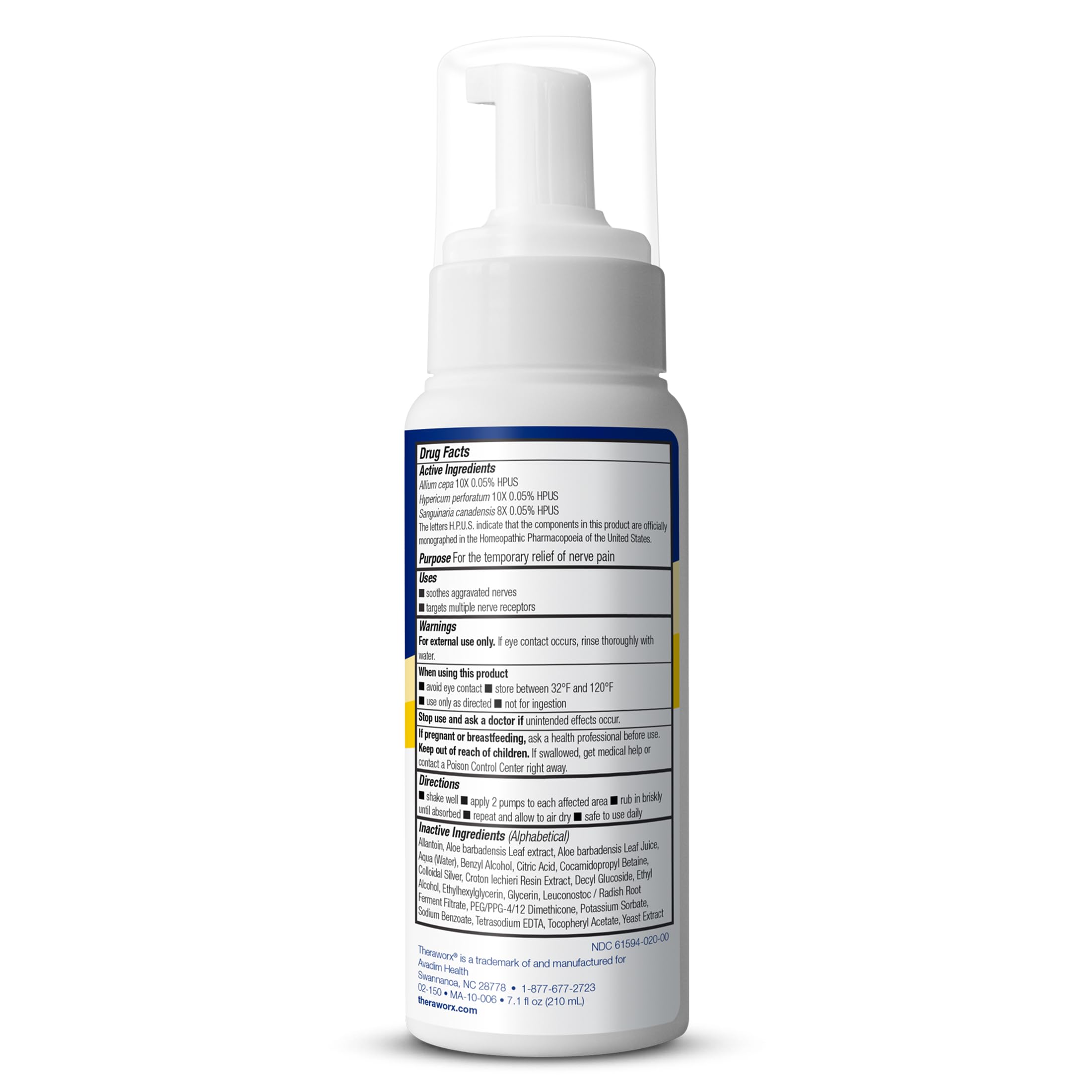 Theraworx Foam application rapide : pénètre rapidement pour une sensation efficace.