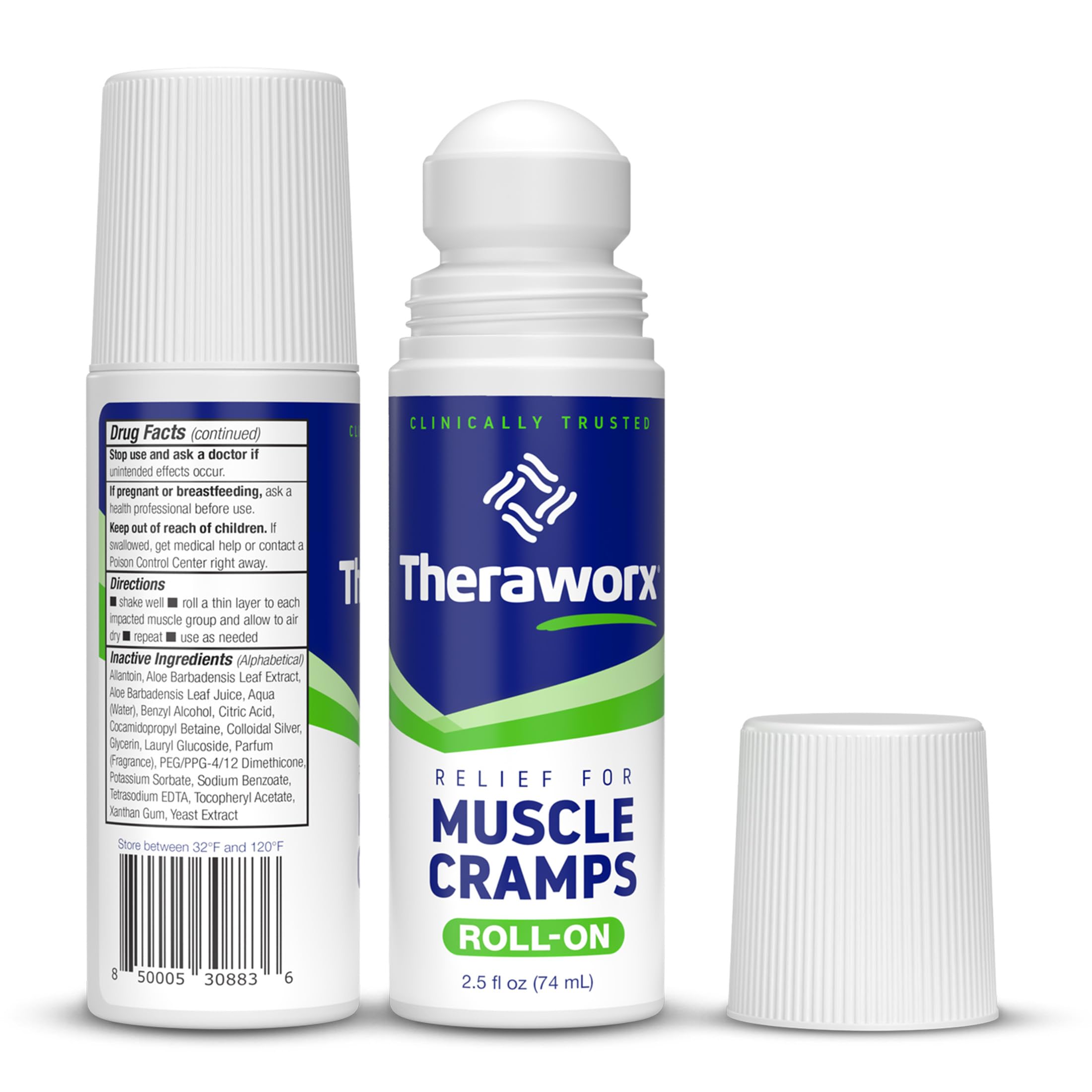 Theraworx Relief Roll-On: action rapide après l effort pour calmer les spasmes.
