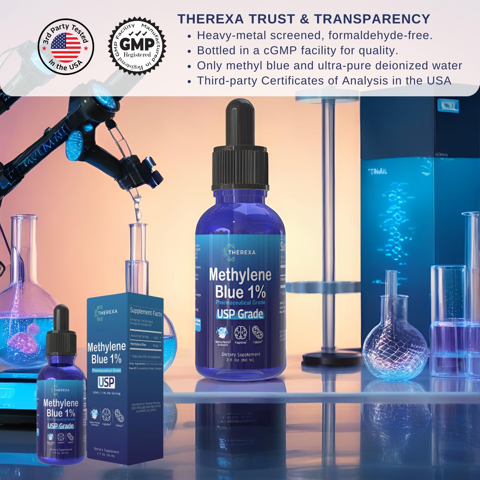 THEREXA gouttes avec pipette – mesure fine et fiable.