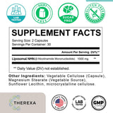 Therexa NMN 1000 mg – Capsules: format pratique pour la routine quotidienne.