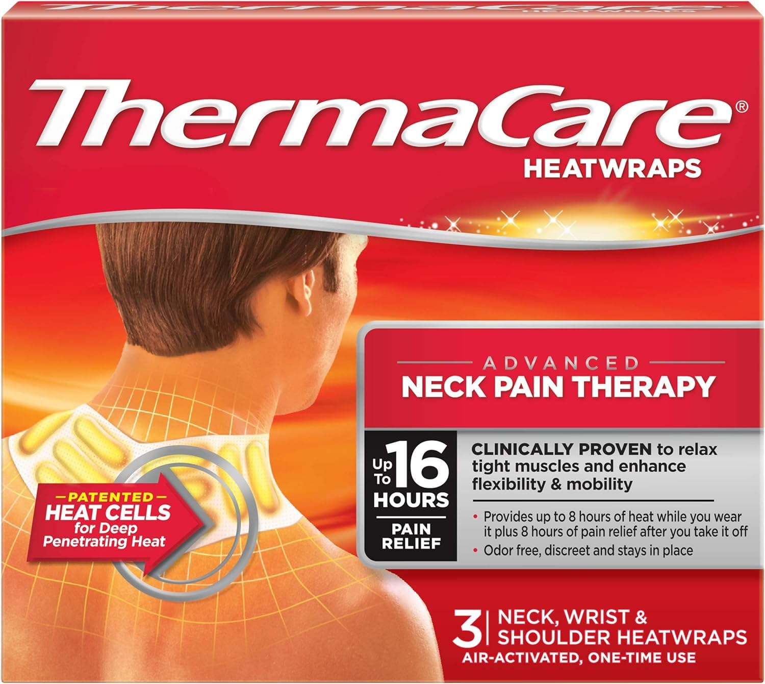 ThermaCare – bande chauffante pour le cou offrant une chaleur ciblée et durable.