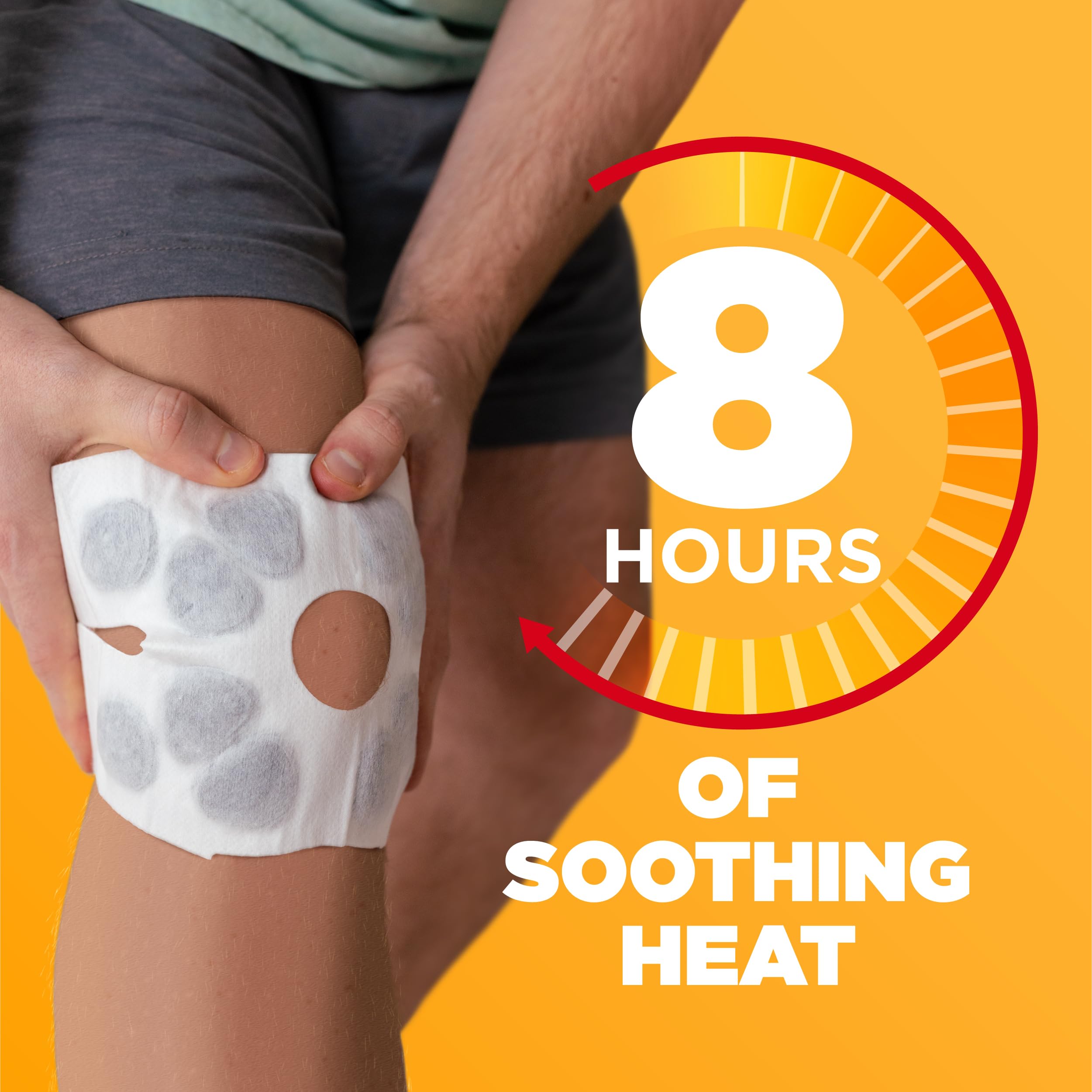 ThermaCare Genou Relief Douleur Musculaire : soulagement potentiel sans médicament pendant des heures.