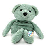 Thermal-Aid ours vert peluche vue: compagnon réconfortant et doux pour chaleur délicate.