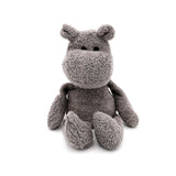 Thermal-Aid Zoo Mini Happy The Hippo vue avant, peluche chaleureuse réutilisable pour chaleur douce.