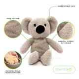 Ollie Koala, corps pelucheux prêt pour chaleur ou fraîcheur sécurisée.