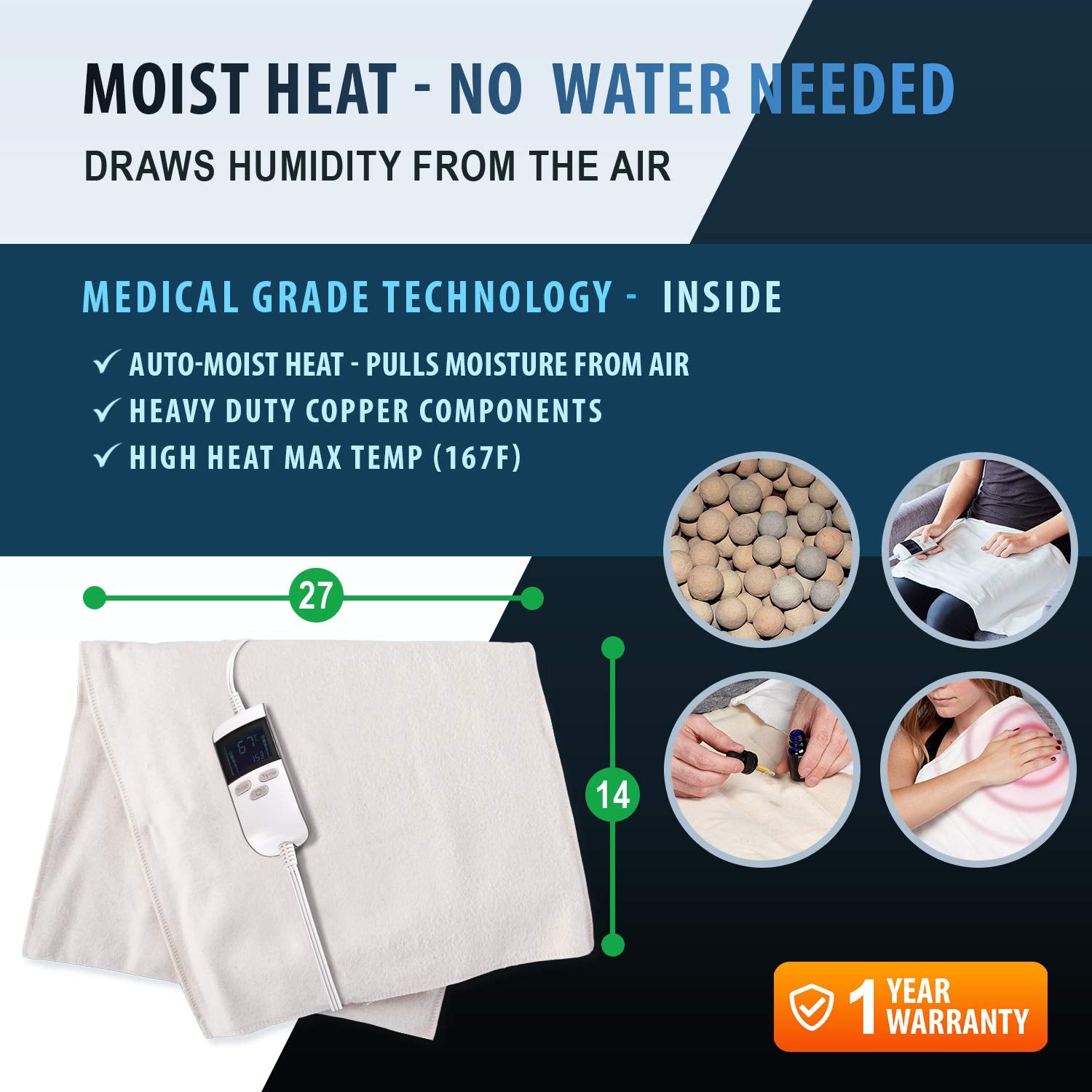 ThermoRelief : affichage et contrôles simples pour ajuster la chaleur.
