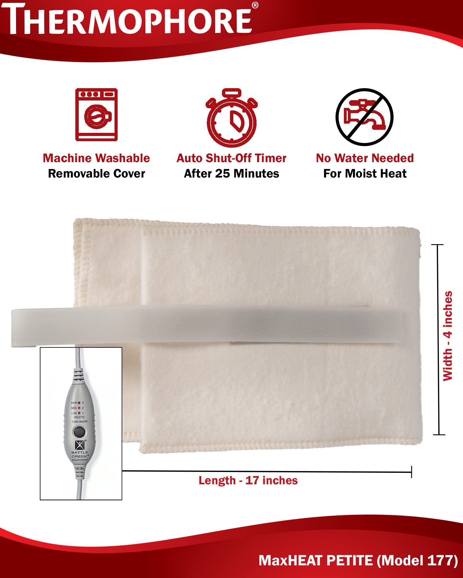 Thermophore Classic application cou-sinus : chaleur humide ciblée pour tensions faciales.