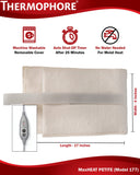 Thermophore Classic application cou-sinus : chaleur humide ciblée pour tensions faciales.