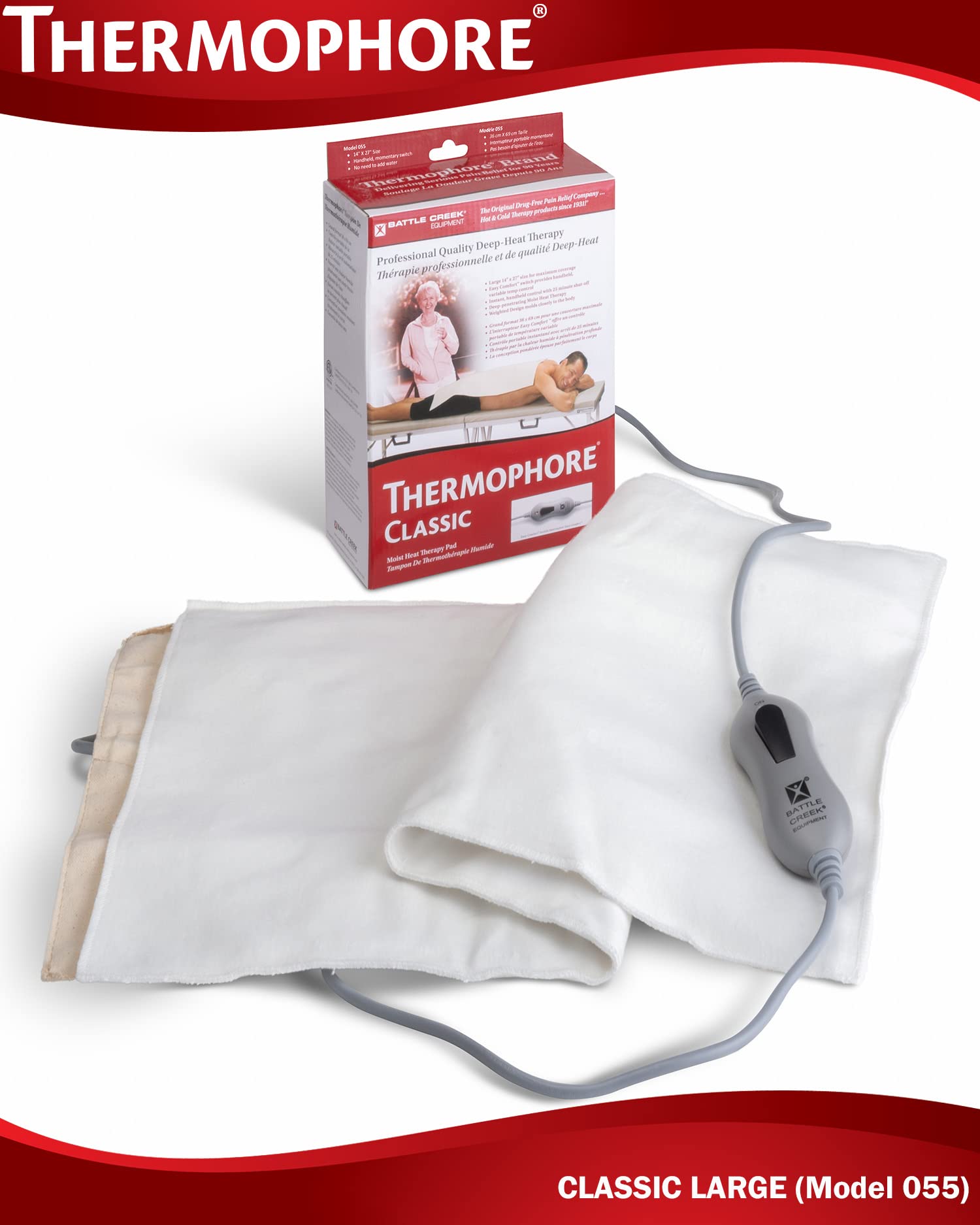 Thermophore Classic - couverture-amovible: facile d’entretien et lavage sans effort.