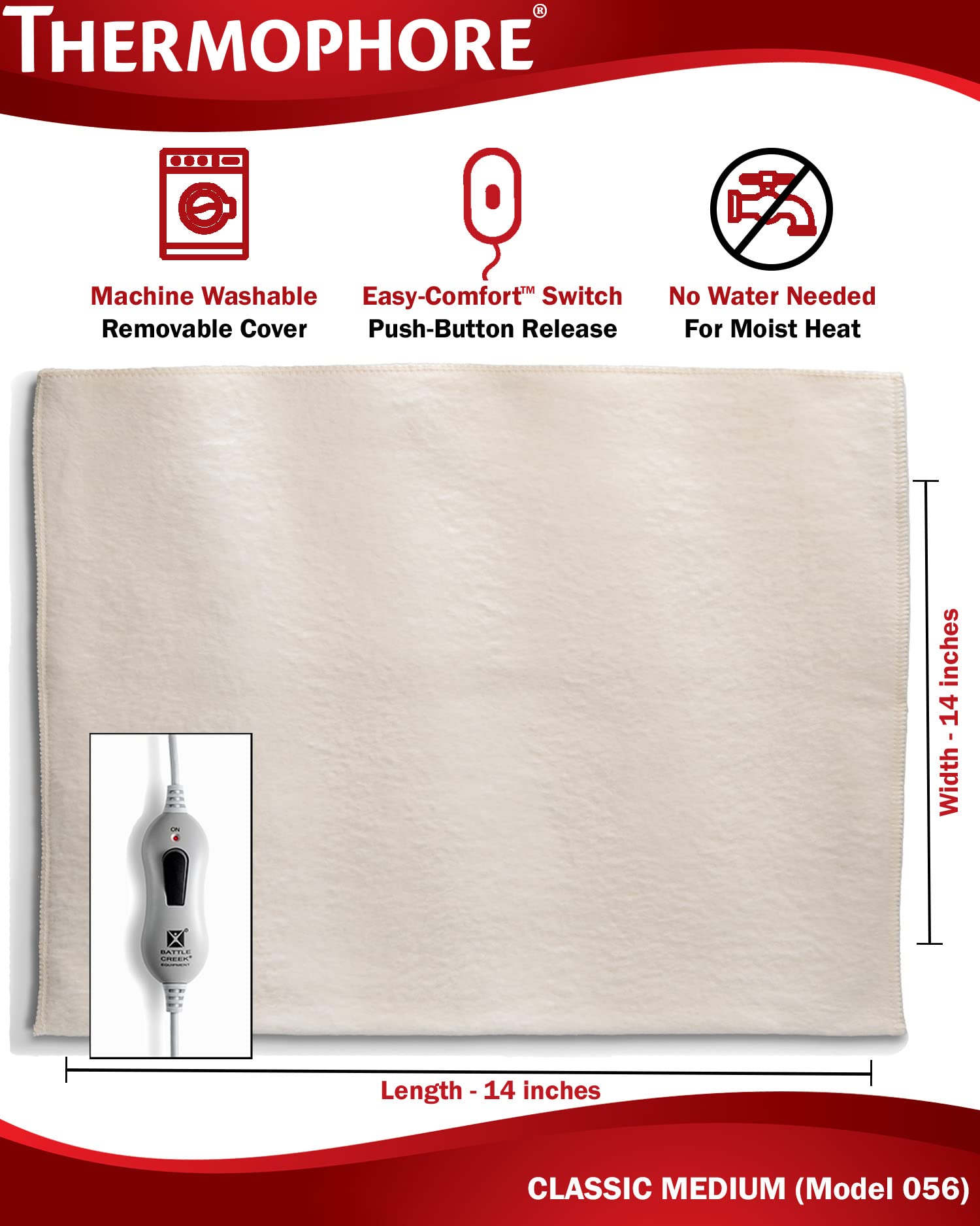 Thermophore Classic sur lit, confort durable après l’effort.