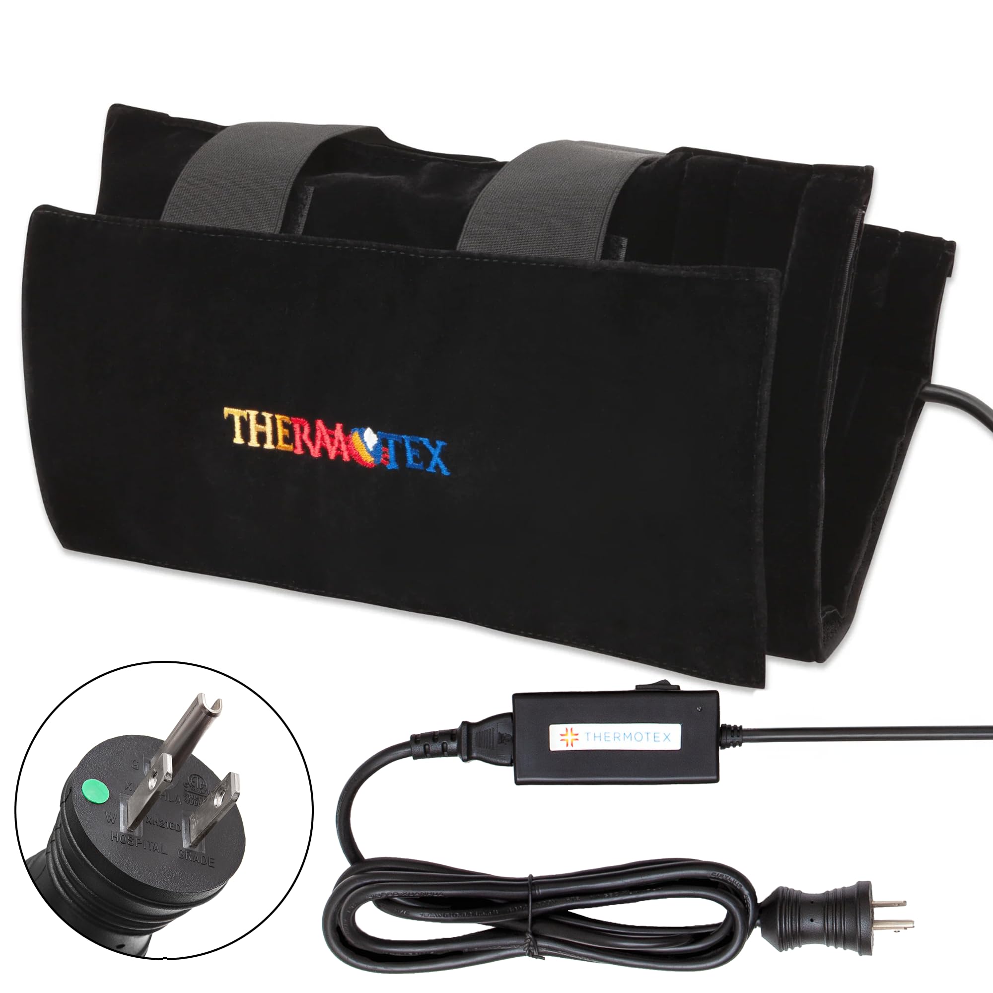 Thermotex genou infrarouge, double inserts pour chaleur profonde et ciblée.