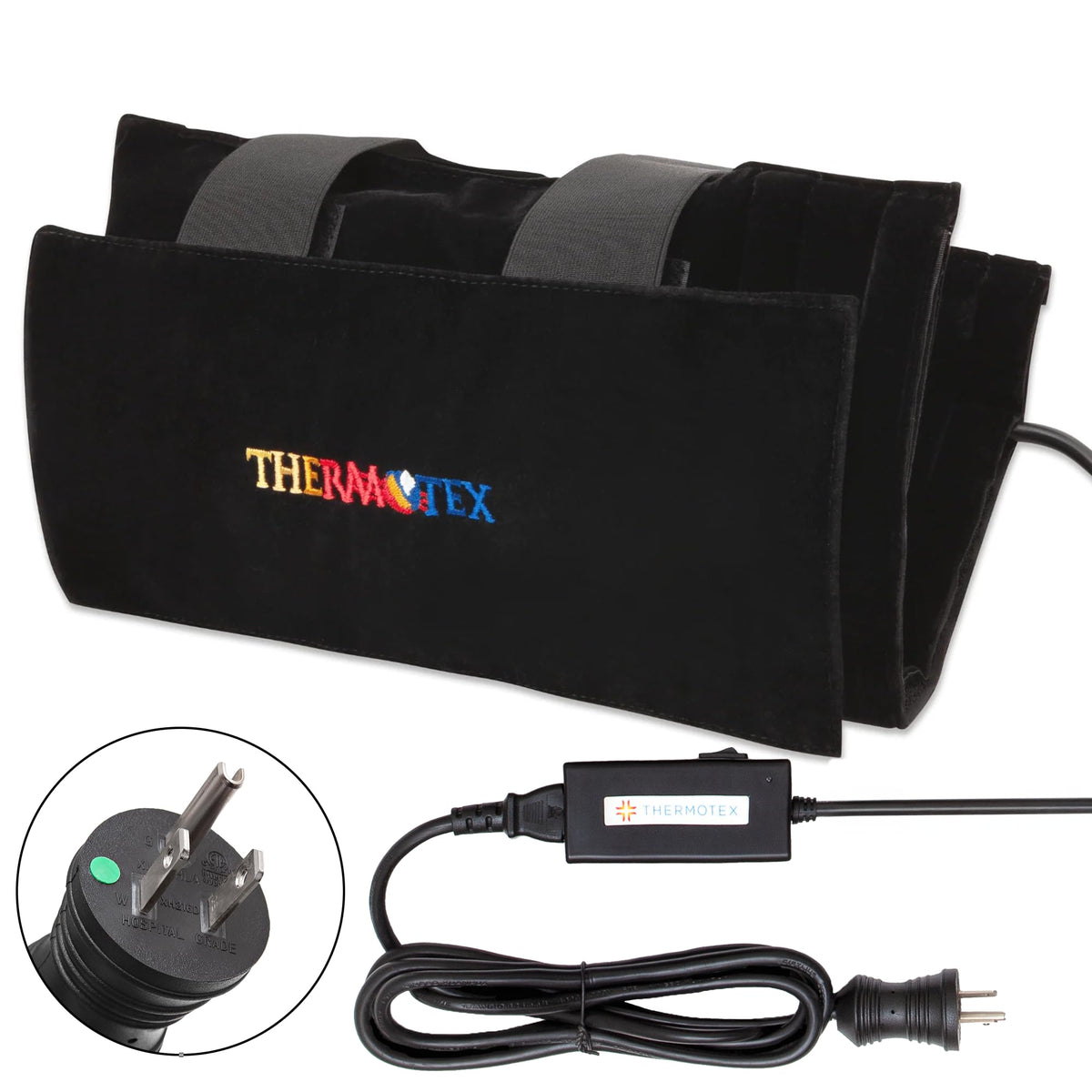 Thermotex genou infrarouge, double inserts pour chaleur profonde et ciblée.