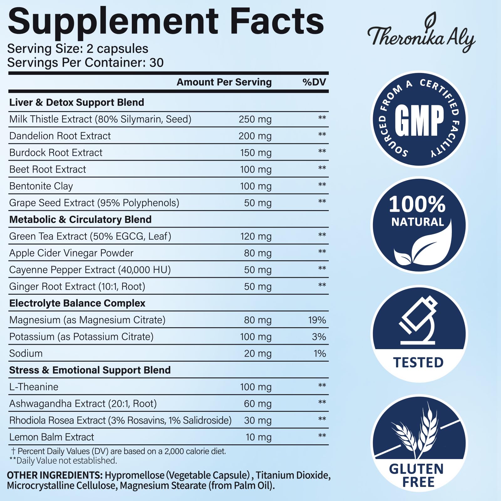 Theronika Aly Ultraclean – gélules végétales favorisant purification sans effort.