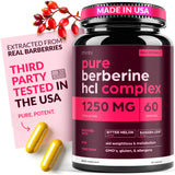 THINBI Berberine 1250mg en bouteille — soutient potentiel du métabolisme.
