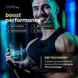 Thinbi Creatine Gummies – boîte pratique pour les séances pré-entraînement.