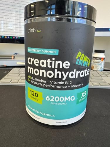 Thinbi Creatine Monohydrate Gummies – dose quotidienne facile, énergie soutenue avant l’entraînement