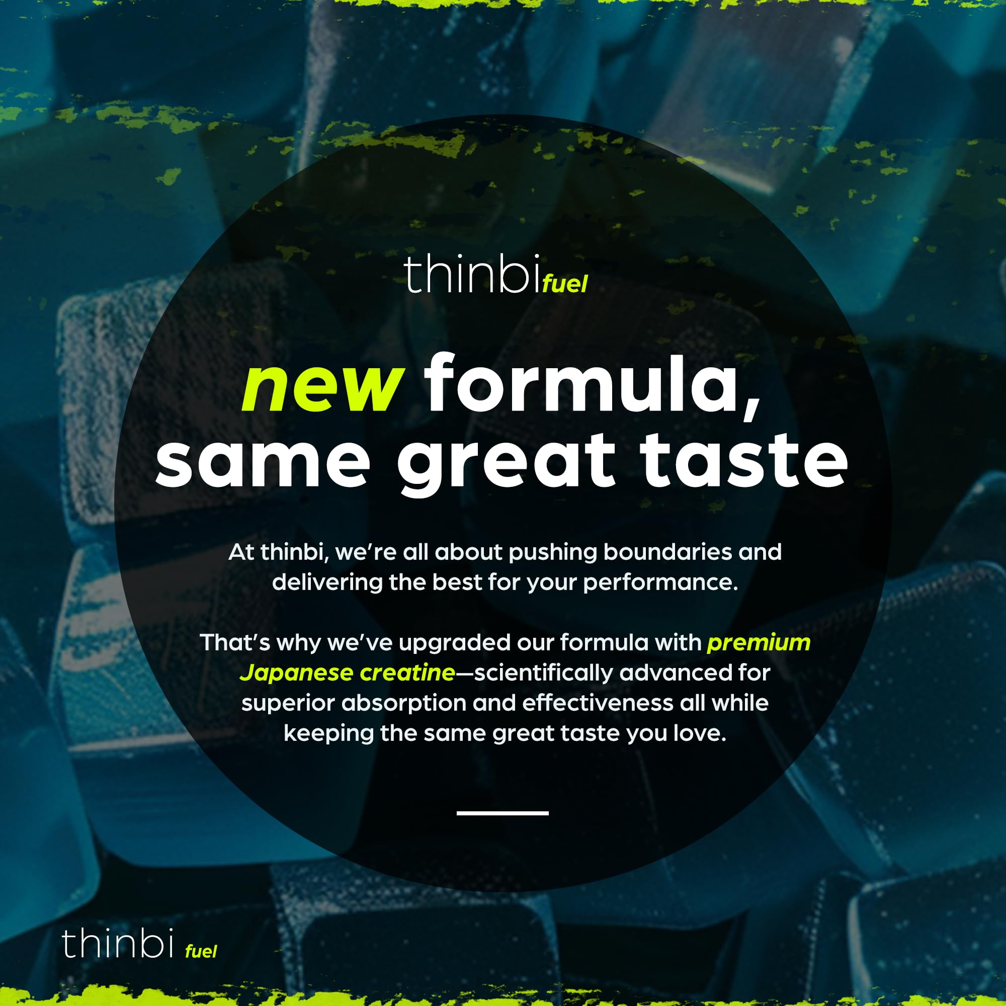 Thinbi Creatine Monohydrate Gummies – L-Taurine et B12 intégrés pour l’énergie potentielle