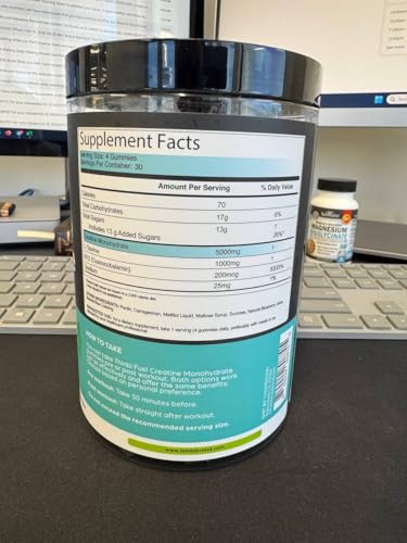 Thinbi Creatine Monohydrate Gummies – texture agréable à mâcher lors de l’utilisation