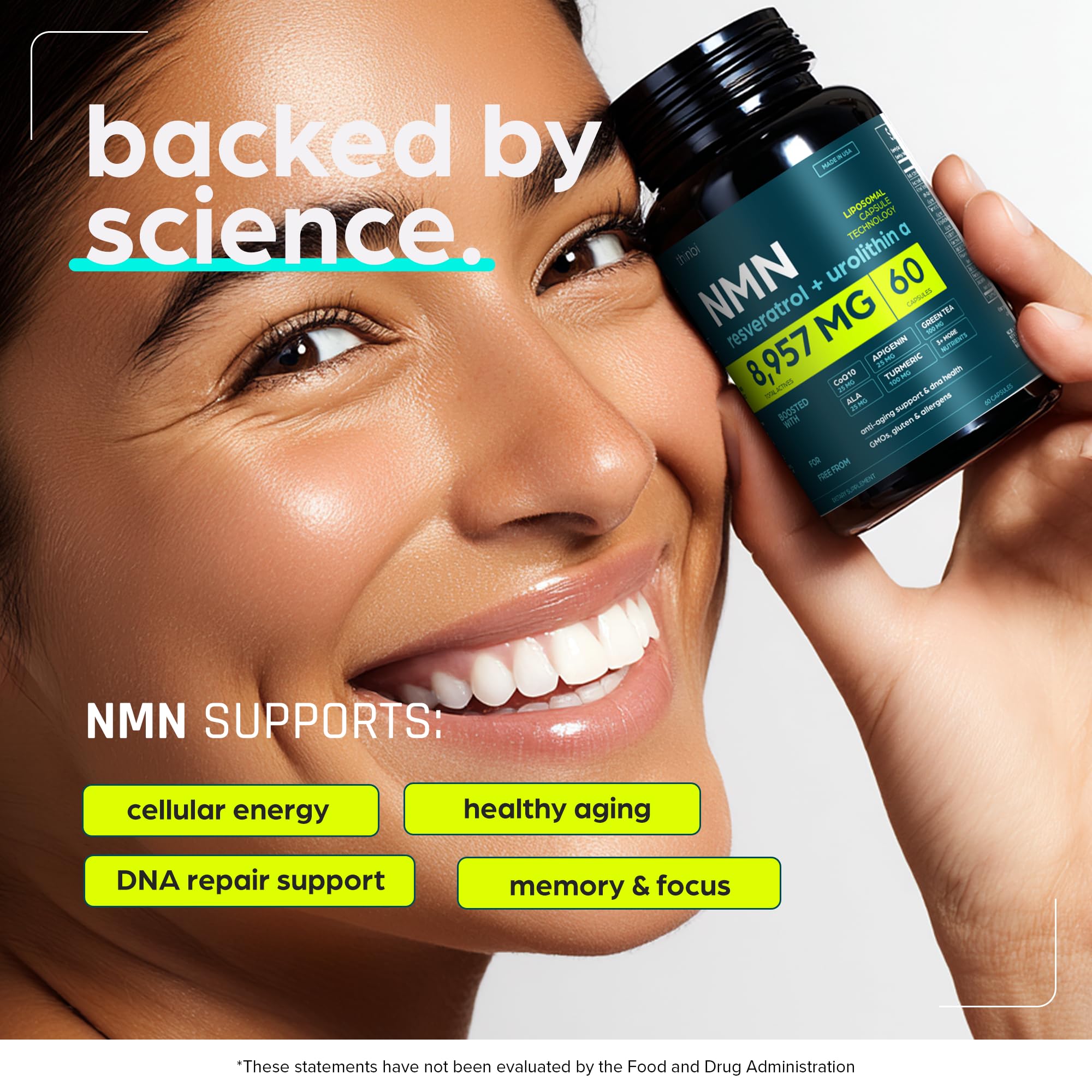 Thinbi NMN capsules énergie pour une prise pratique et quotidienne.