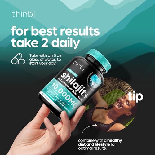 THINBI Pure Shilajit — 90 capsules, ravitaillement prévu pour environ 45 jours.