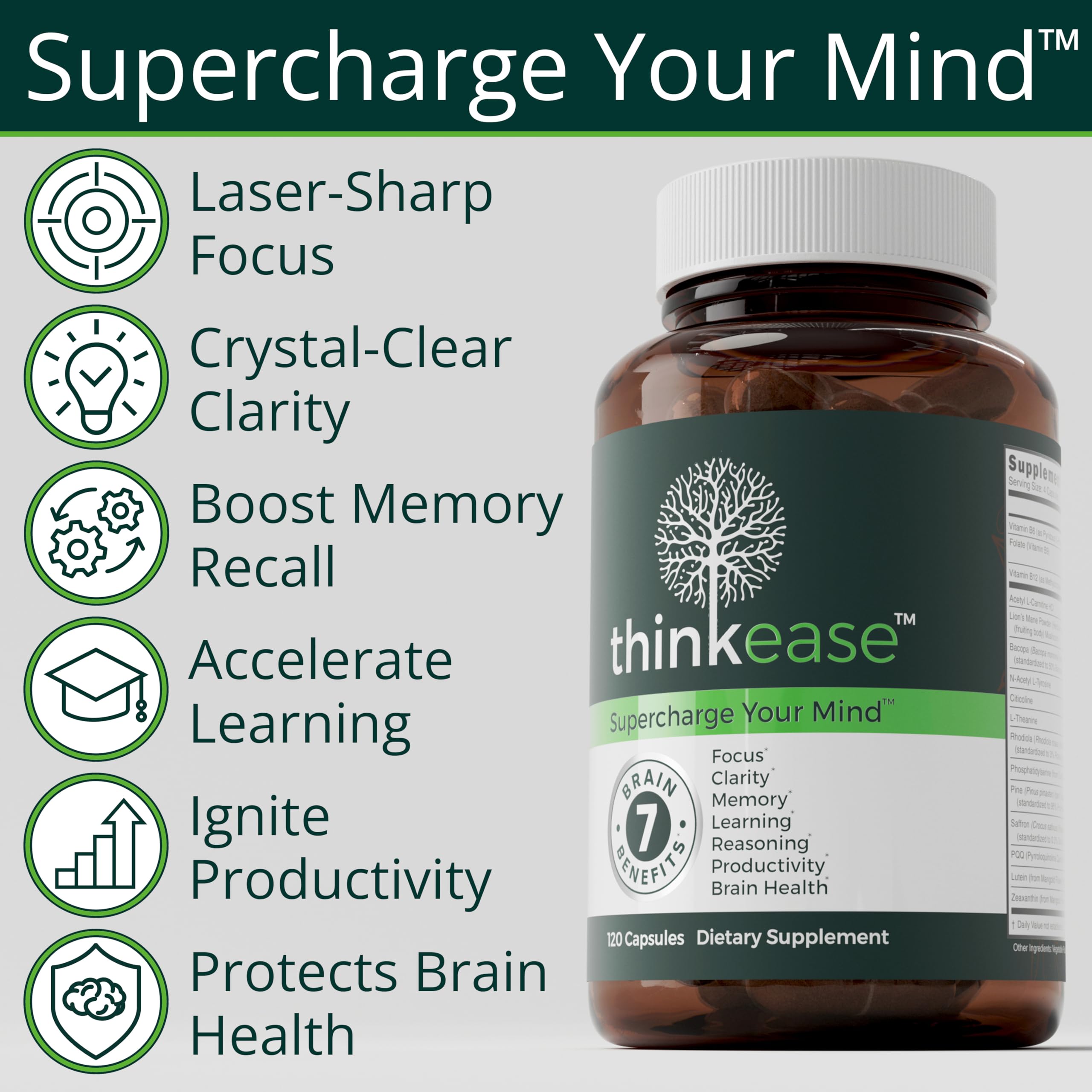 ThinkEase: capsules proches, pratique pour une routine quotidienne.