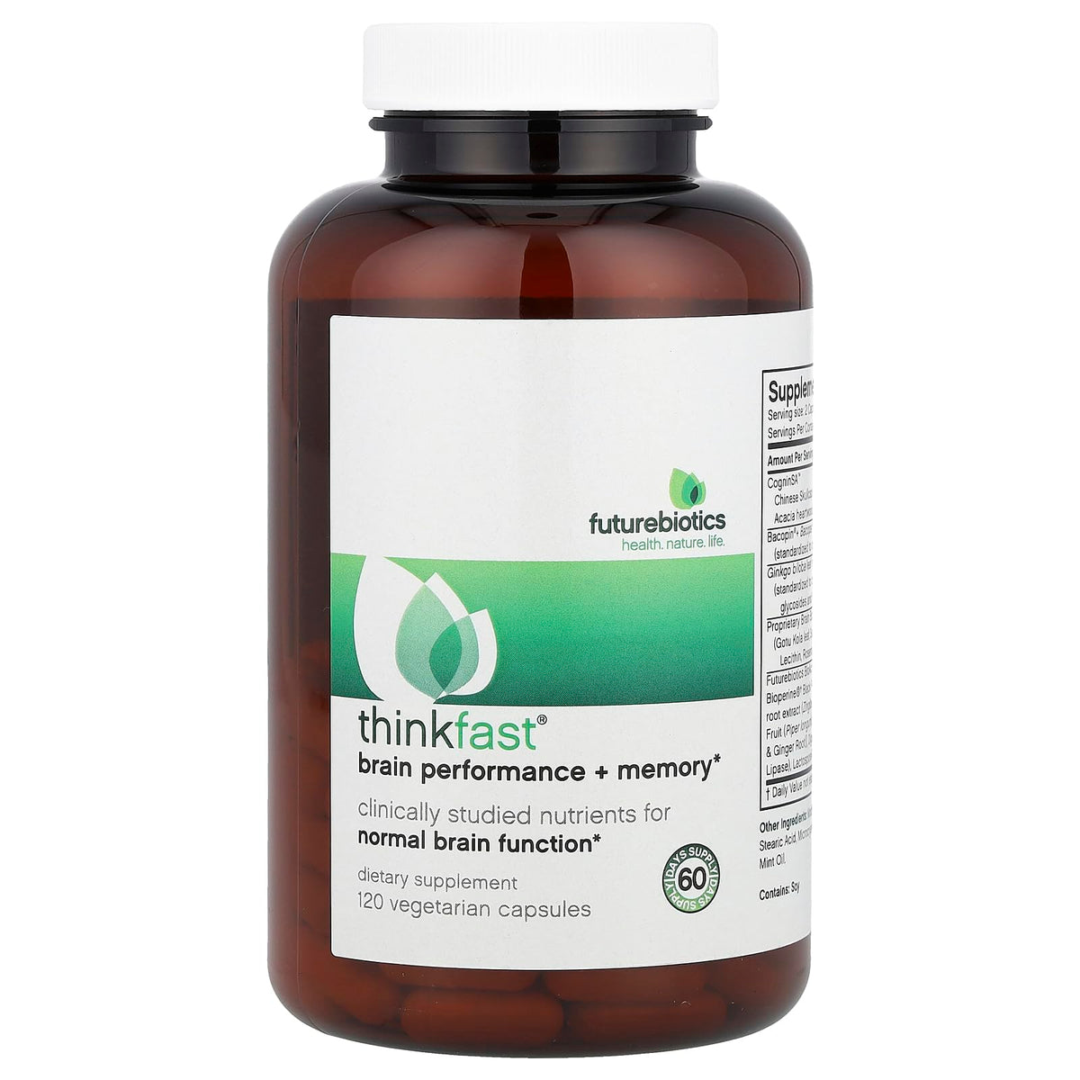 ThinkFast Futurebiotics – bouteille-gélules pour soutenir la concentration