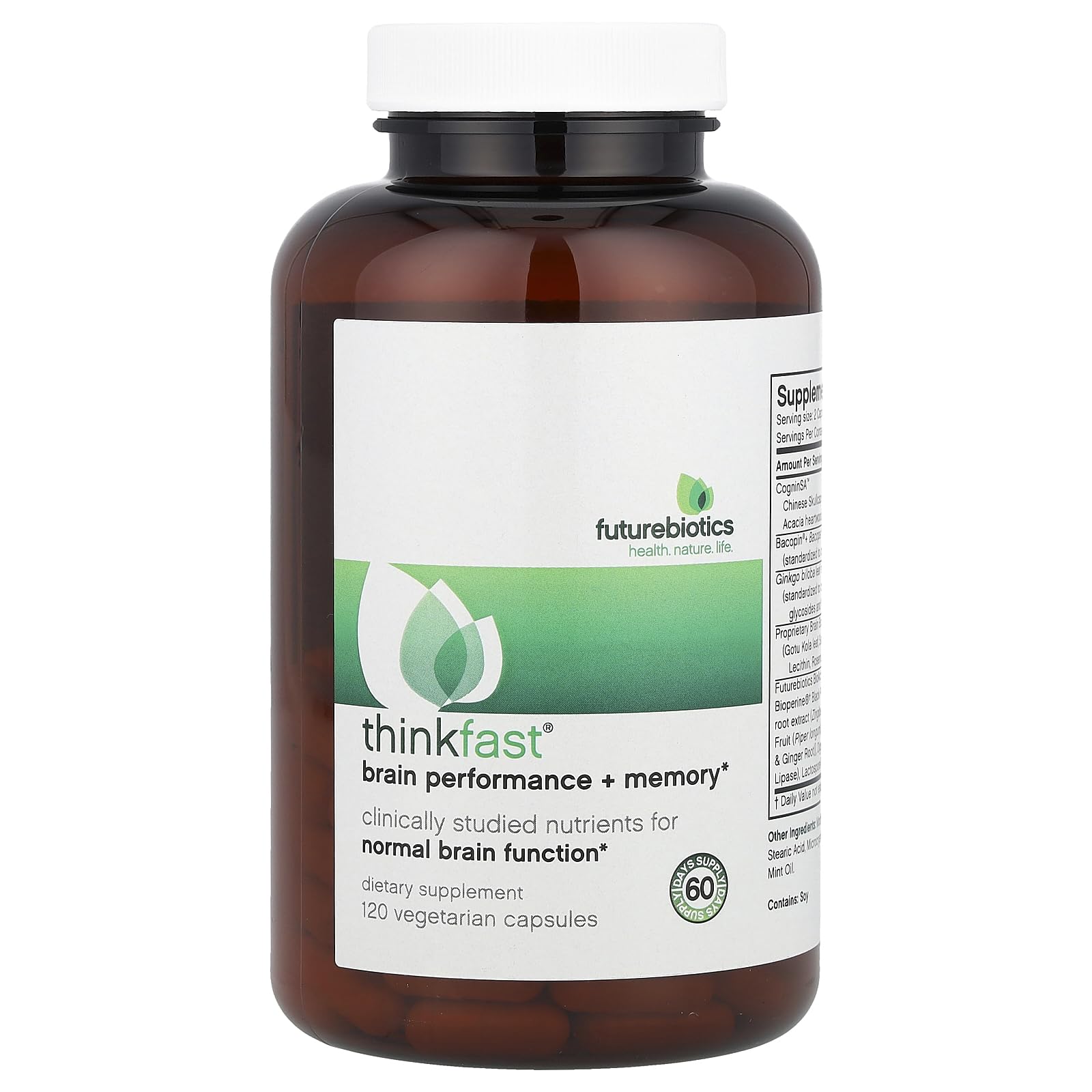 ThinkFast Futurebiotics – bouteille-gélules pour soutenir la concentration
