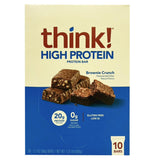 ThinkThin Bar Brownie Crunch emballage pratique pour une collation protéinée nomade.