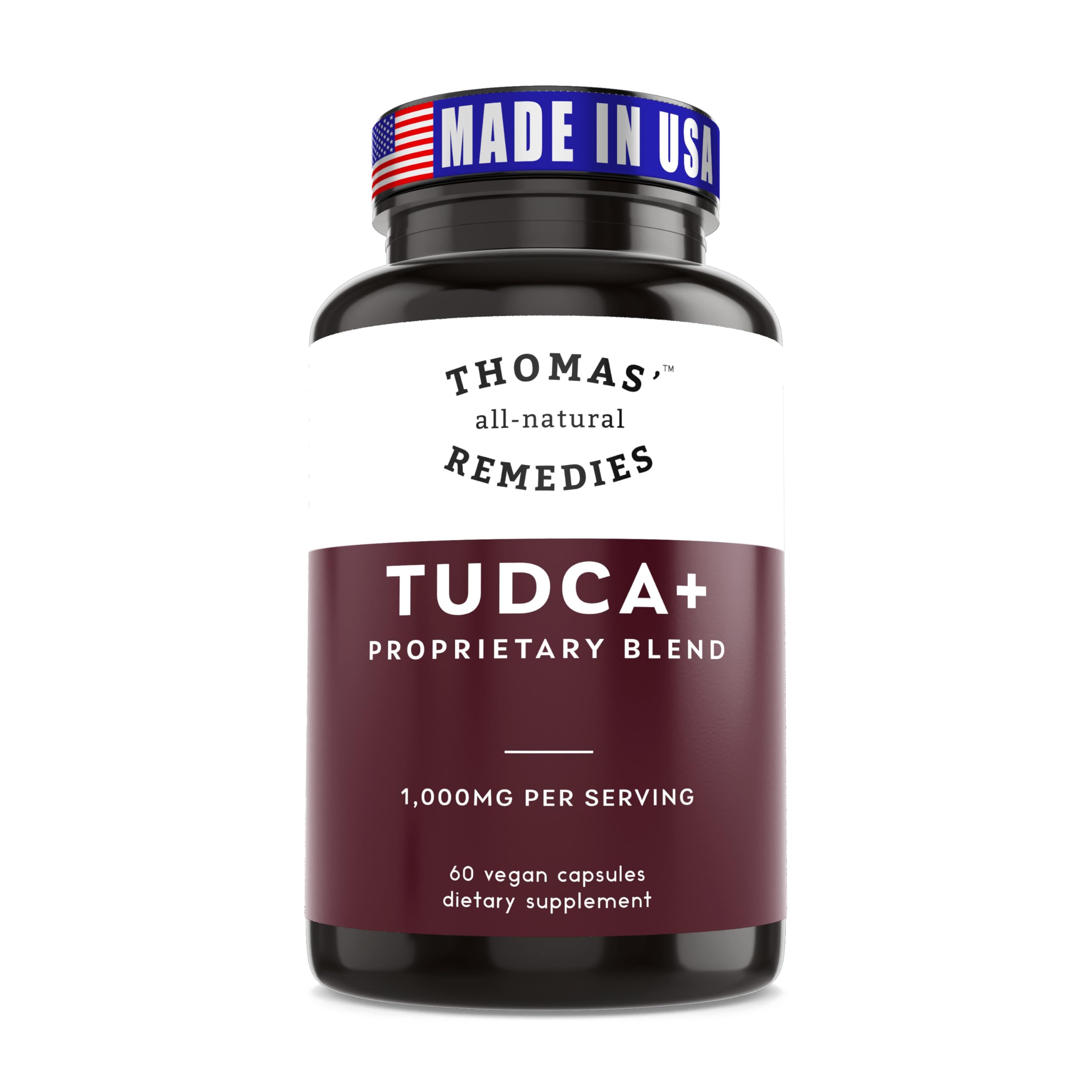 Thomas' Tudca bouteille 60 gélules, soutien hépatique naturel