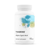 THORNE acide-alpha-lipoïque 300 mg bouteille — soutien antioxydant potentiel pour les nerfs.