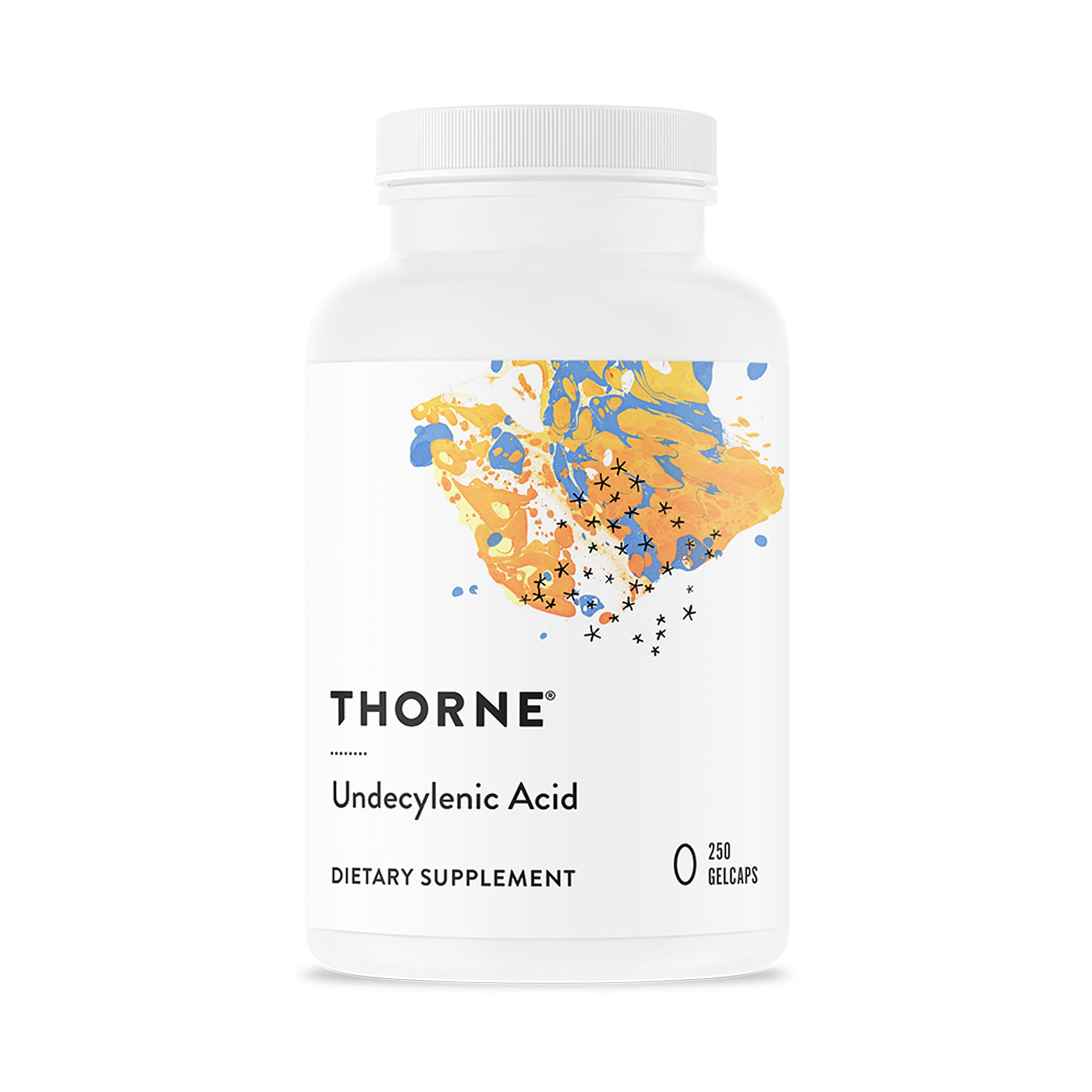 THORNE acide undecylenique – bouteille 250 mg, soutien potentiel à l’équilibre intestinal.