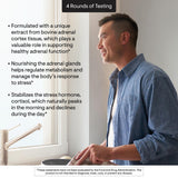 Prise quotidienne THORNE Adrenal Cortex favorisant une routine de bien-être.