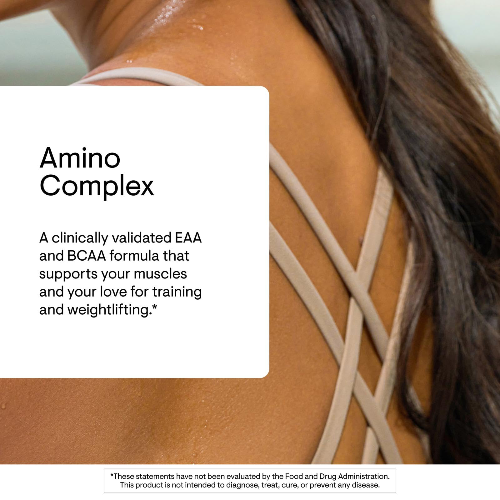 THORNE Amino Complex doseur inclus pour doser les EAA et BCAA.