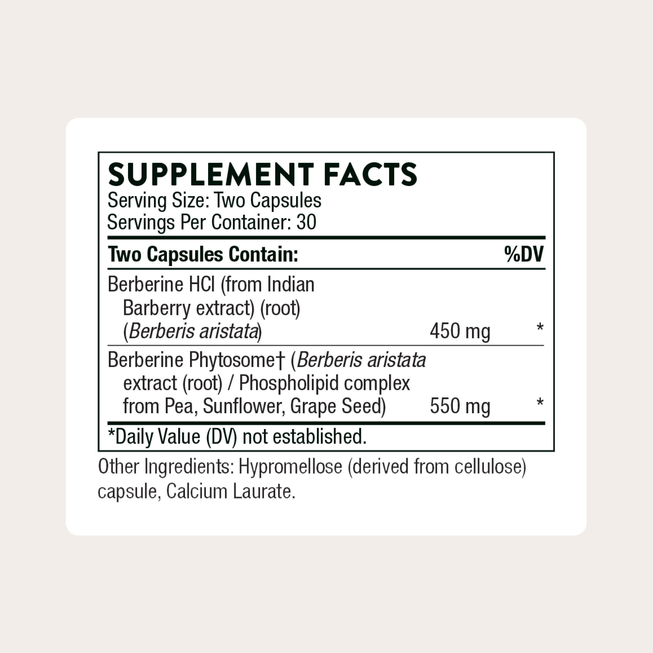THORNE Berberine – Capsules Phytosome, démontrant l’intégration facile dans la routine quotidienne.