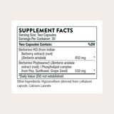 THORNE Berberine – Capsules Phytosome, démontrant l’intégration facile dans la routine quotidienne.