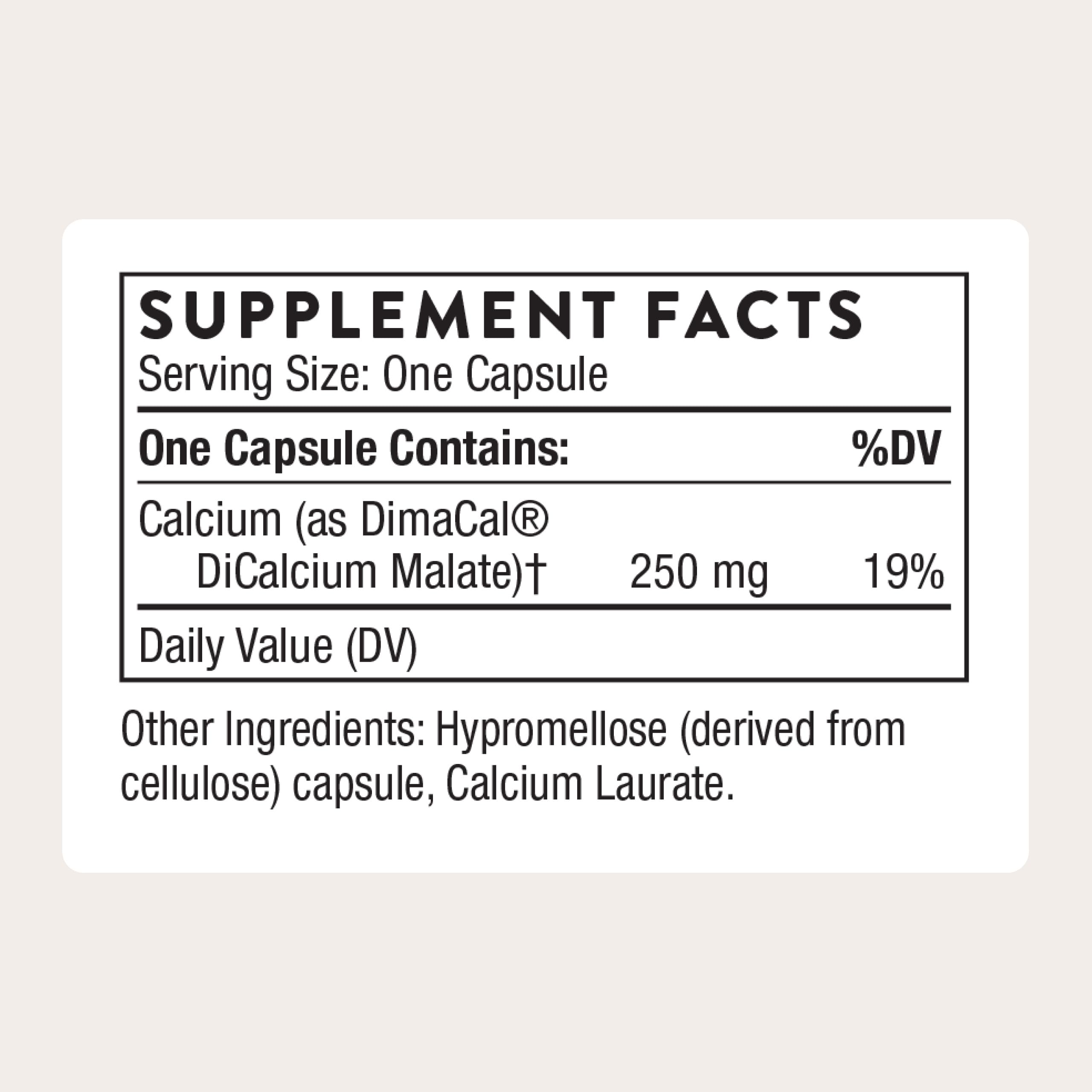THORNE Calcium : formule chelatee DimaCal, meilleure assimilation.