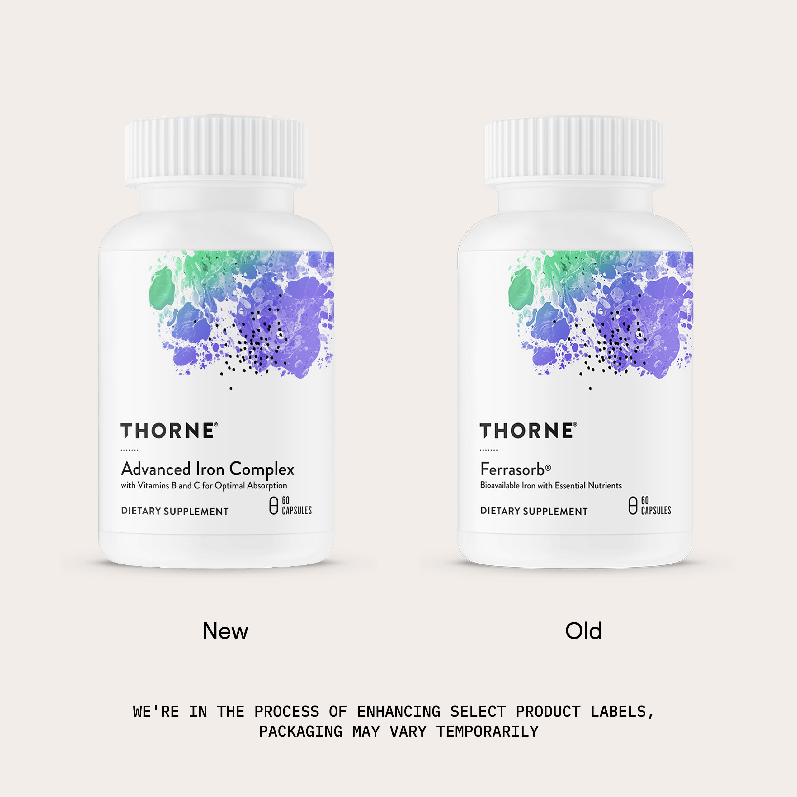THORNE capsule fer sans gluten lait et soja – régimes sensibles.