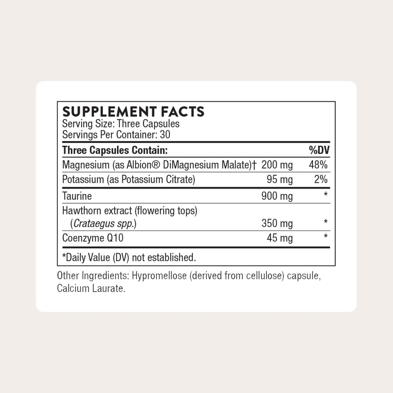 Capsules Thorne Heart Health Complex pour le soutien cardiovasculaire au quotidien.