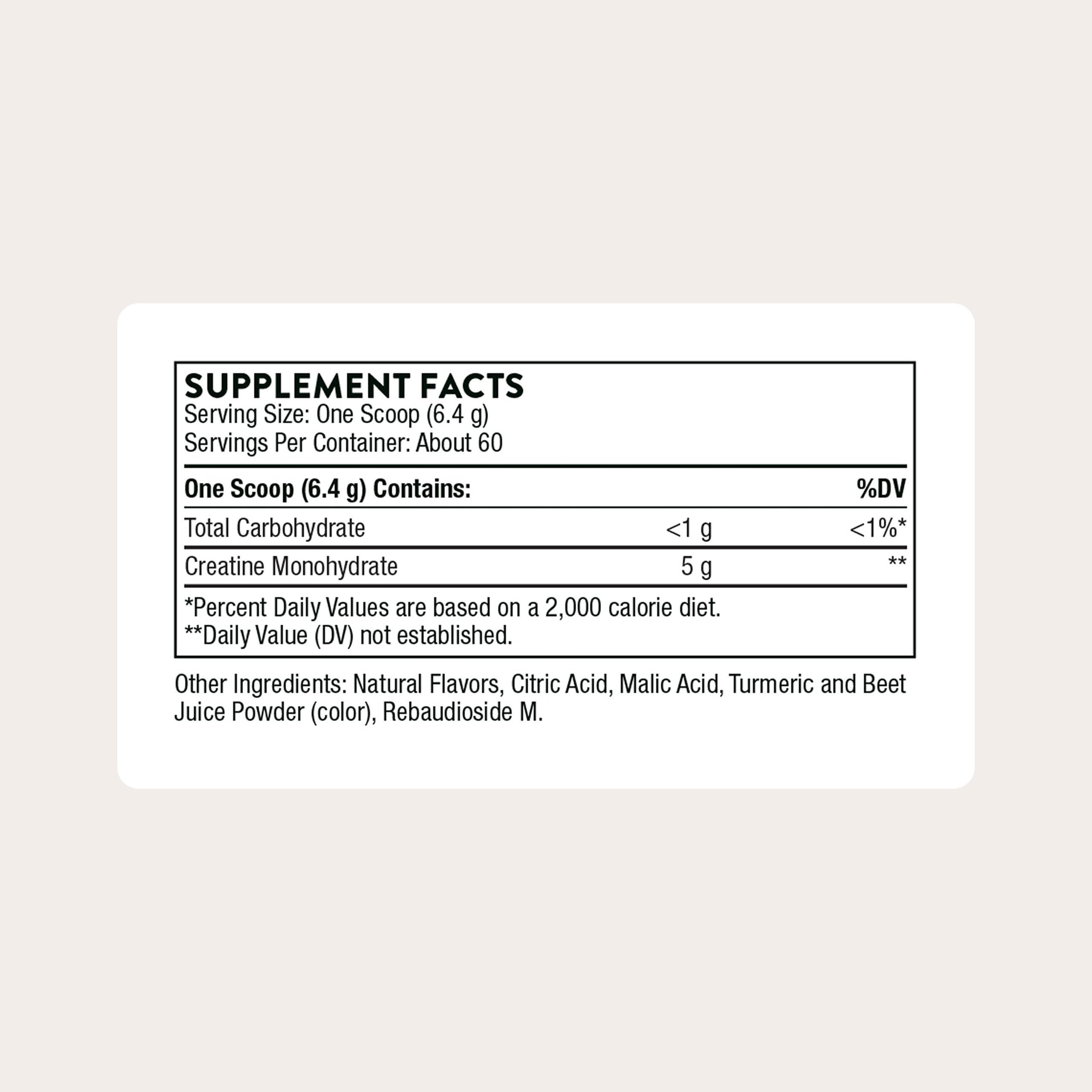 THORNE Creatine Poudre Ananas Orange — image montrant la poudre, pour une énergie cellulaire potentielle.