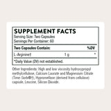 THORNE L-Arginine libération prolongée — étiquette claire pour une utilisation quotidienne.