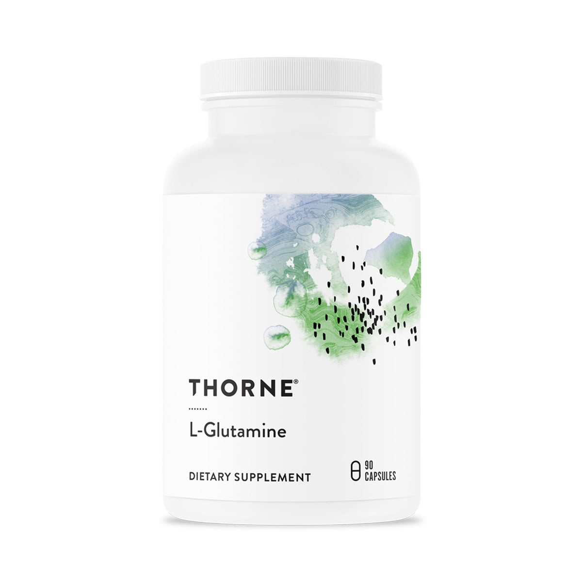THORNE L-Glutamine, bouteille 90 portions, peut soutenir la digestion et la récupération après l’effort.