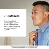 THORNE L-Glutamine, capsules visibles, offre une façon pratique d’intégrer l’acide aminé.