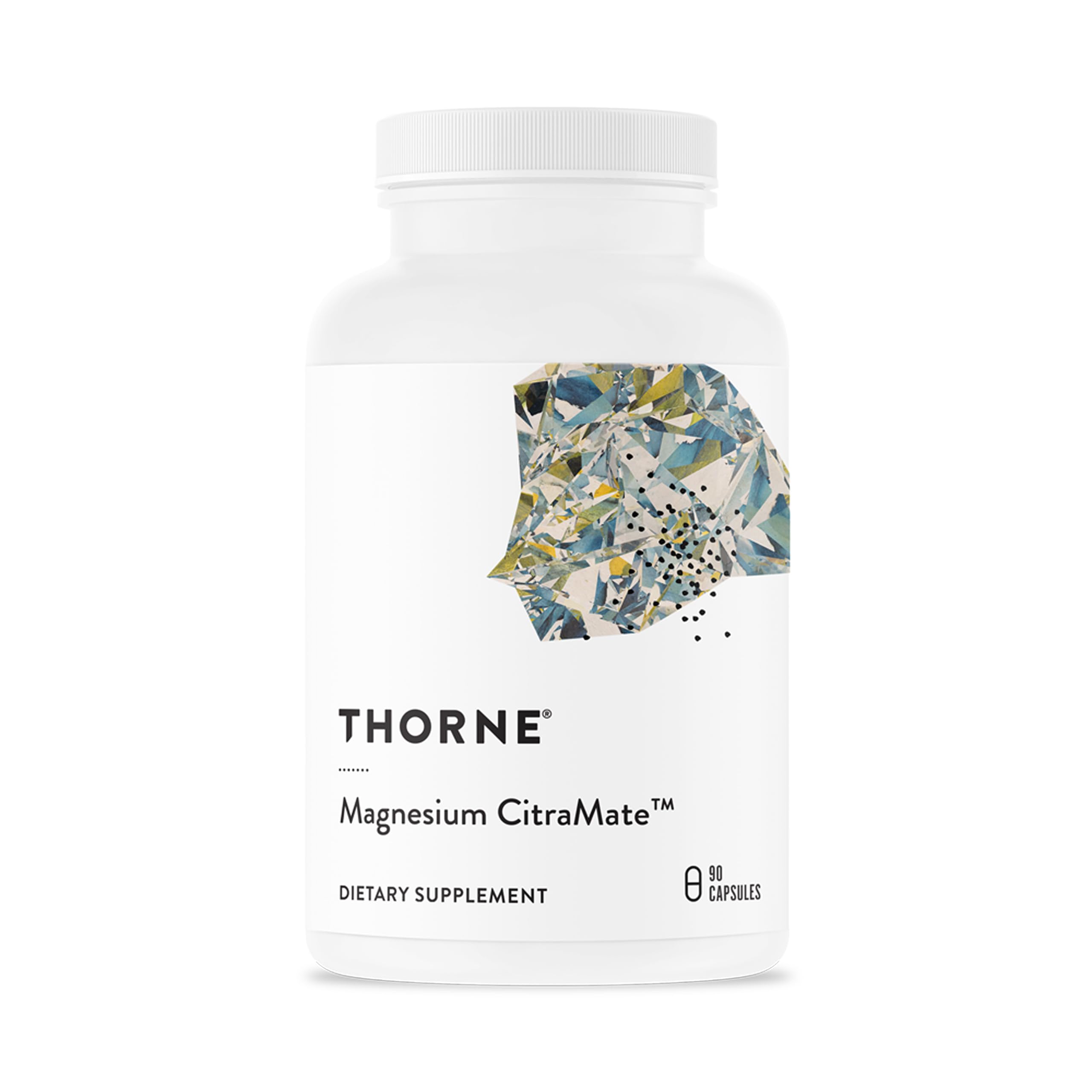 THORNE Magnesium Citramate – bouteille ouverte, prise quotidienne facile et muscles soutenus