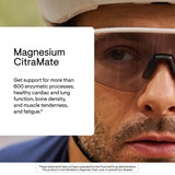THORNE Magnesium Citramate – gélules visibles dans un verre, soutien musculaire