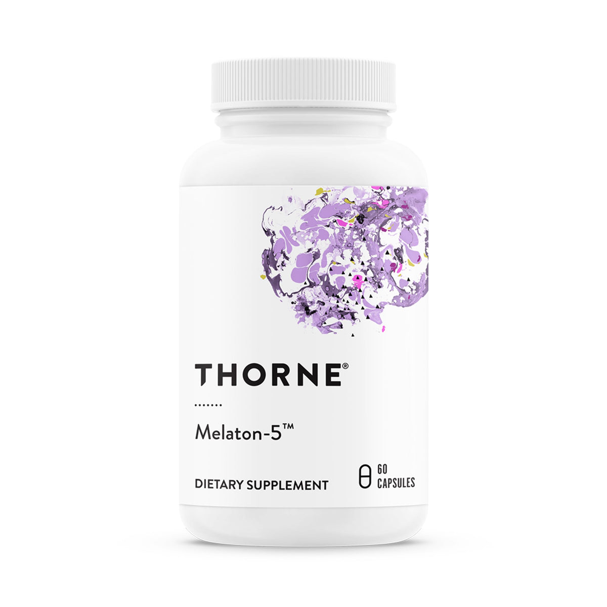 THORNE Melaton-5 bouteille: soutien possible au rythme circadien et au sommeil.