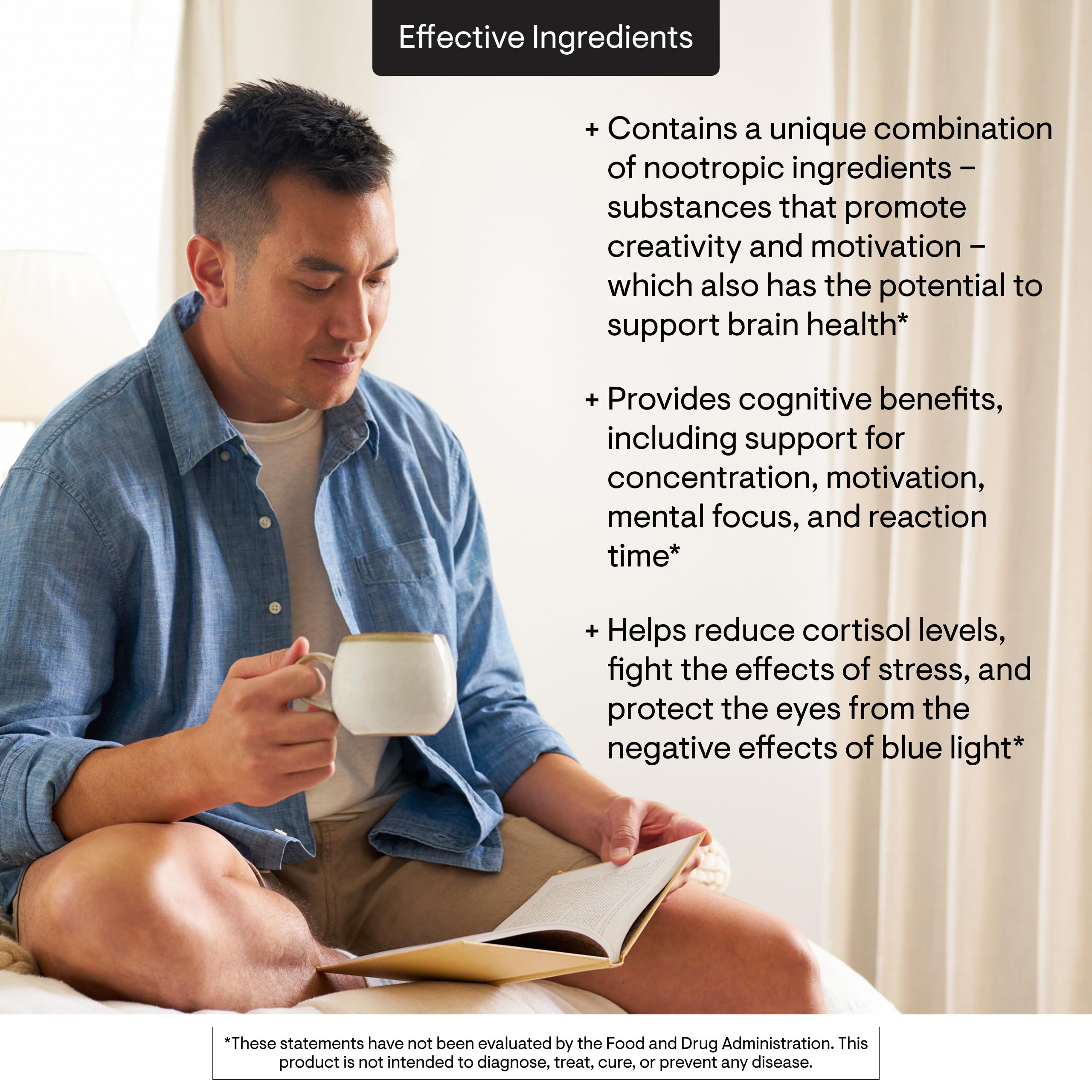 THORNE Memoractiv – tableau nutritionnel, détails des ingrédients et valeurs.
